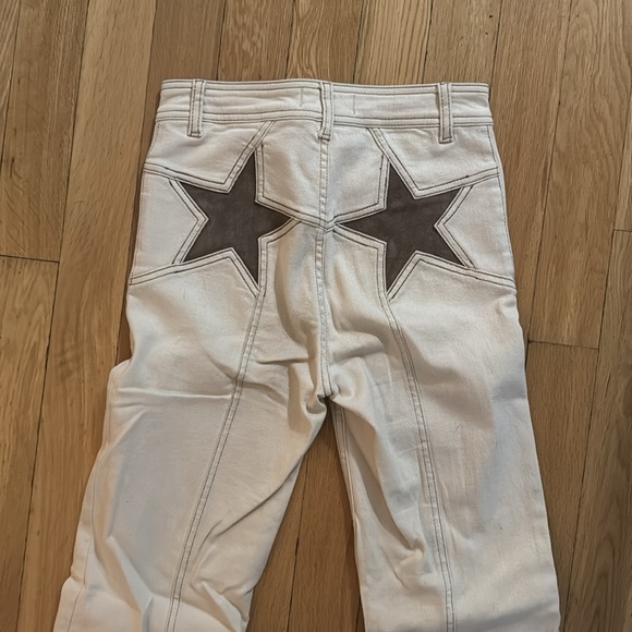 Cream Flare Jeans with Star Patch
REPOST previous order was canceled by buyer - Picture 4 of 4